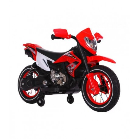 Moto Montable Eléctrica CRF Llantas de Aire,Luz,USB,5km/h,6V