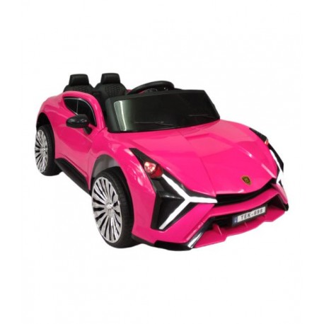 Montable para niños electrico control remoto luz, Rosa Lambo