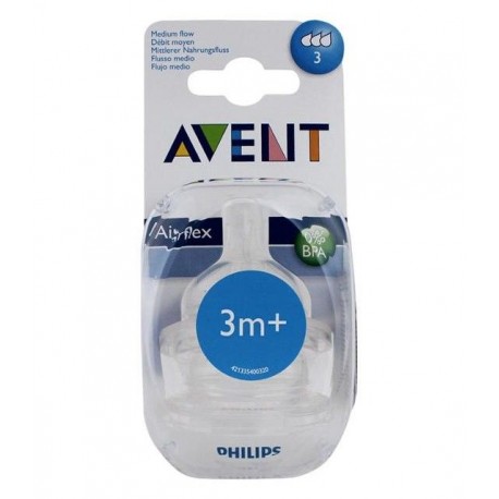 Philips Avent Tetina Fluido Medio 3 Hoyos