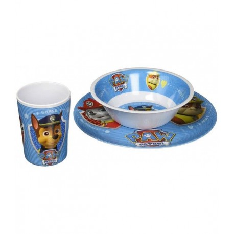 Set de Alimentación de Melamina 3 piezas Paw Patrol