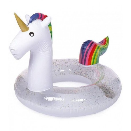 Salvavidas Inflable Flotador Unicornio 68cm Alberca Piscina