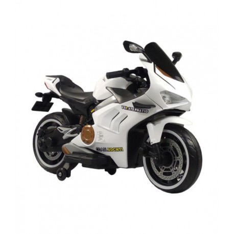 Motocicleta Montable Electrica Sonido Luz LED 12v Blanco