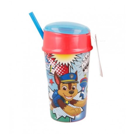 Vaso con compartimiento para Snack Paw Patrol 400ml