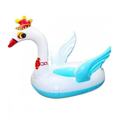 Salvavidas Inflable Flotador Cisne Corona 70 cm Alberca Infantil