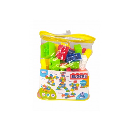 Juego de Bloques Educativo Infantil 48 pzs Blocks Carro Torre Robot