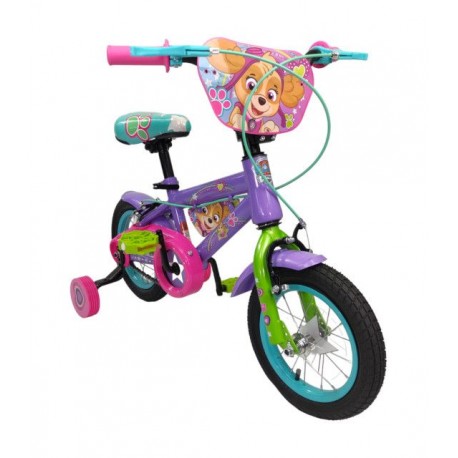 Bicicleta para Niños Rodada 12,Llantas Entrenadoras Paw Patrol