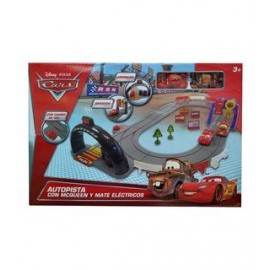 Juego de Pista de Carreras Circuito Cars 2 Carros Rayo McQueen y Mate