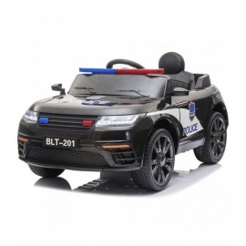 Carro Electrico Montable Policia RC 5km/h USB Luz