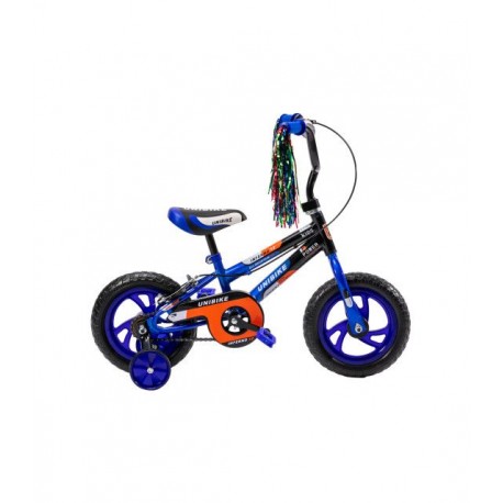 Bicicleta para Niños Rodada 12 Azul con ruedas de entrenamiento