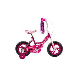 Bicicleta para Niños Rodada 12 Fucsia con ruedas de entrenamiento