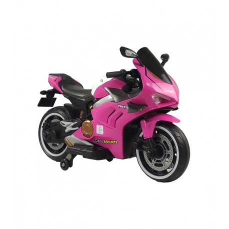 Motocicleta Montable Electrica Sonido Luz LED 12v Rosa