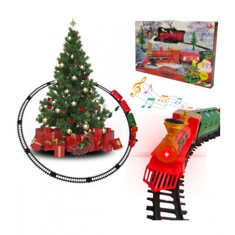 Tren para Niños Electrico Pista de Juguete Arbol Navidad Vapor