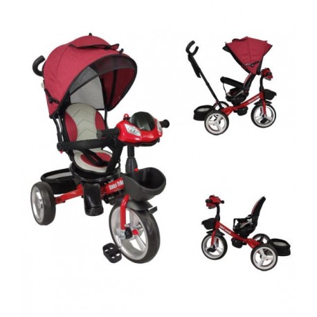 Triciclo para Niños 7en1 con Asiento Giratorio 360,luz,sonido