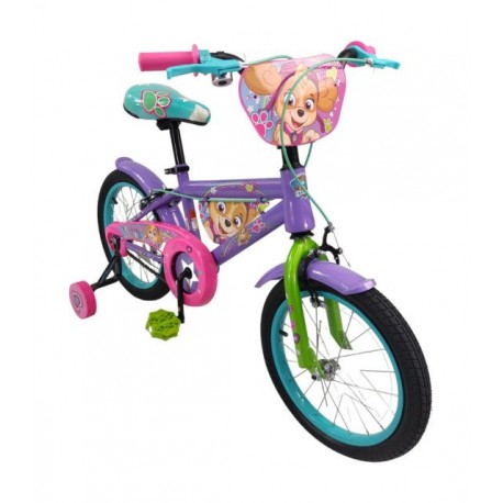 Bicicleta para Niños Rodada 16 Paw Patrol con Llantas Entrenadoras