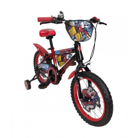 Bicicleta para Niños Rodada 16 Spider Man con Llantas Entrenadoras